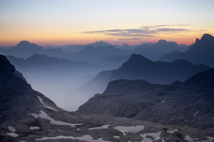 Alba da Cima Rosetta e Cima delle Scarpe